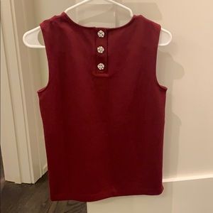 J.Crew jeweled button-back top